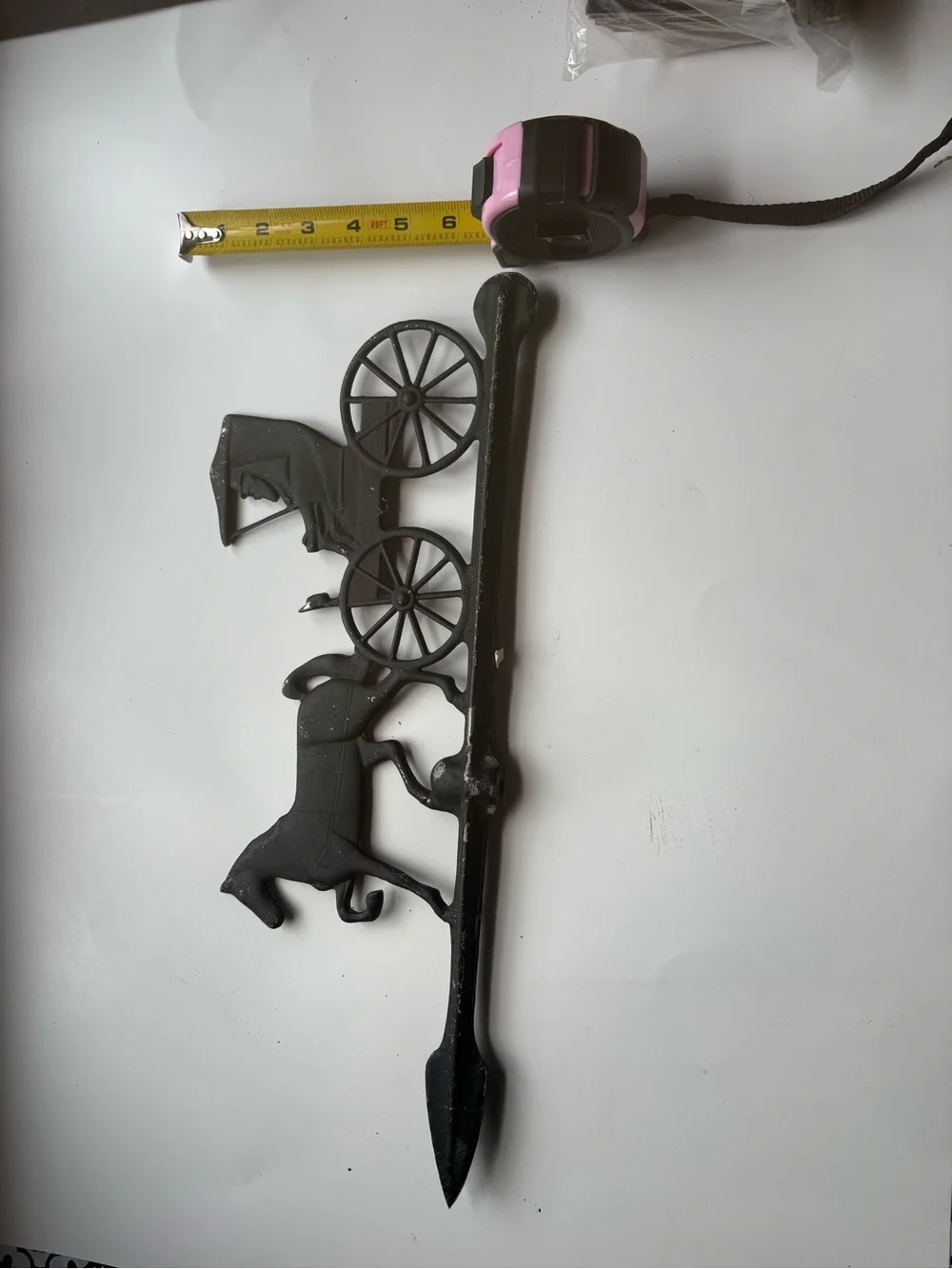 Cast Iron Wagon Wall Hook - Black